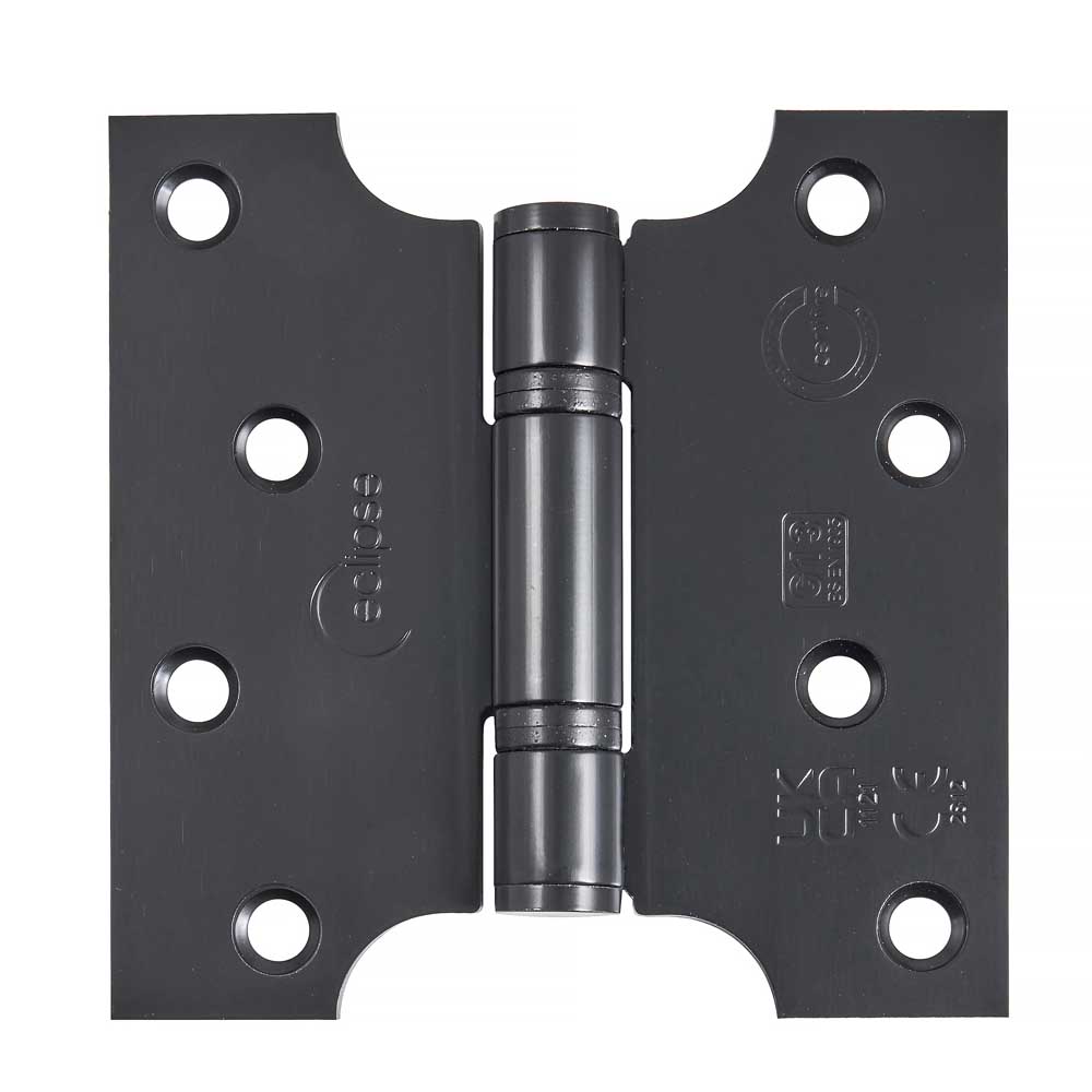 Eclipse 4 inch (102mm x 51mm) Parliament Hinge Grade 13 - Matt Black (Sold in Pairs)